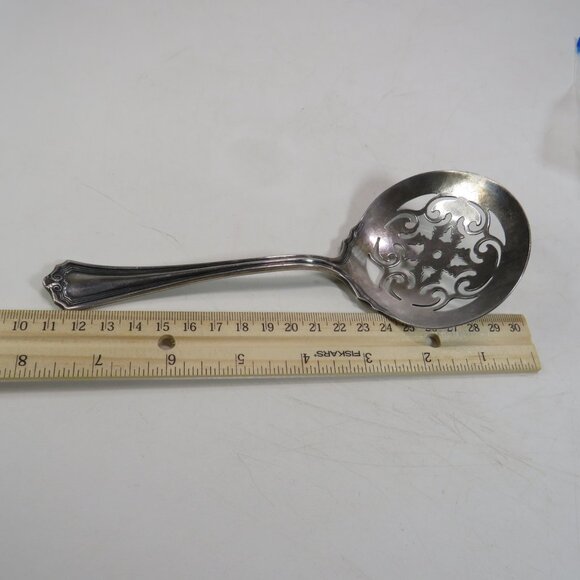 Wm. A. Rogers Bon Bon Spoon Pierced Cut OLD SOUTH or Magnolia Silver Plate - Picture 9 of 13